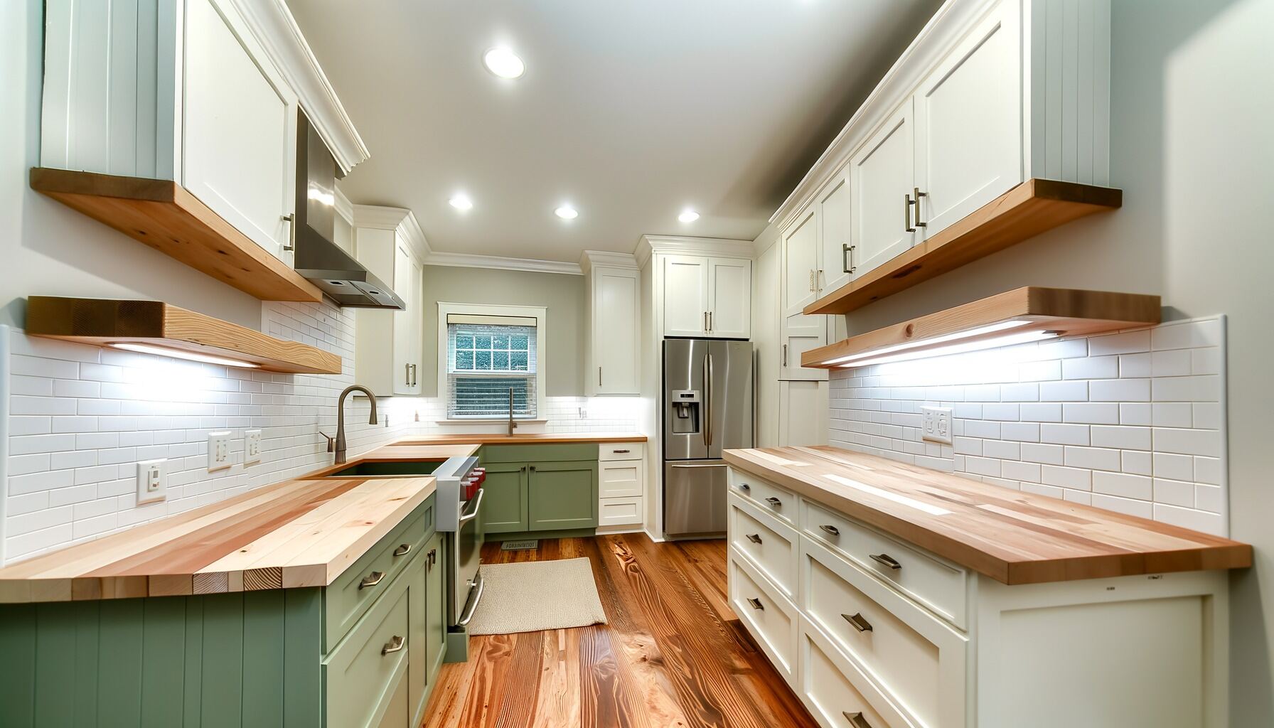 Two-Tone Sage Kitchen - Pearland, TX