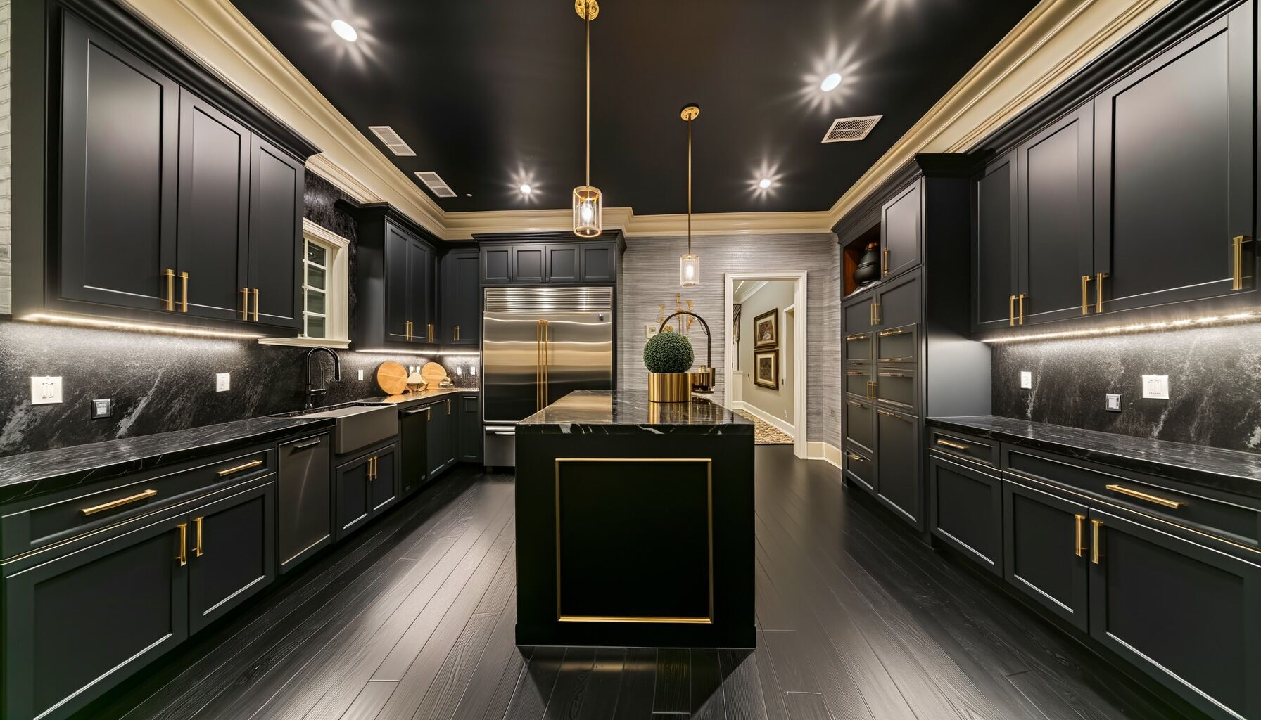 Dark Moody Kitchen - Memorial, TX