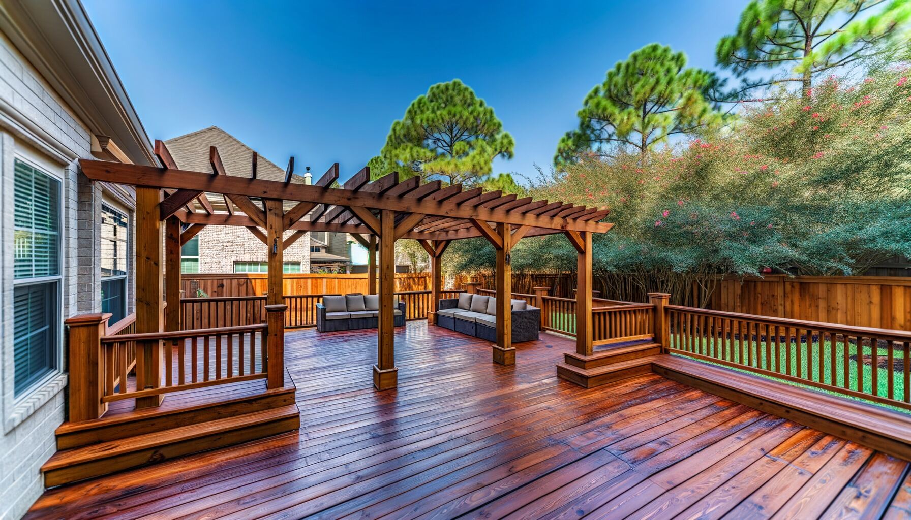 Custom Cedar Deck - Sugar Land, TX