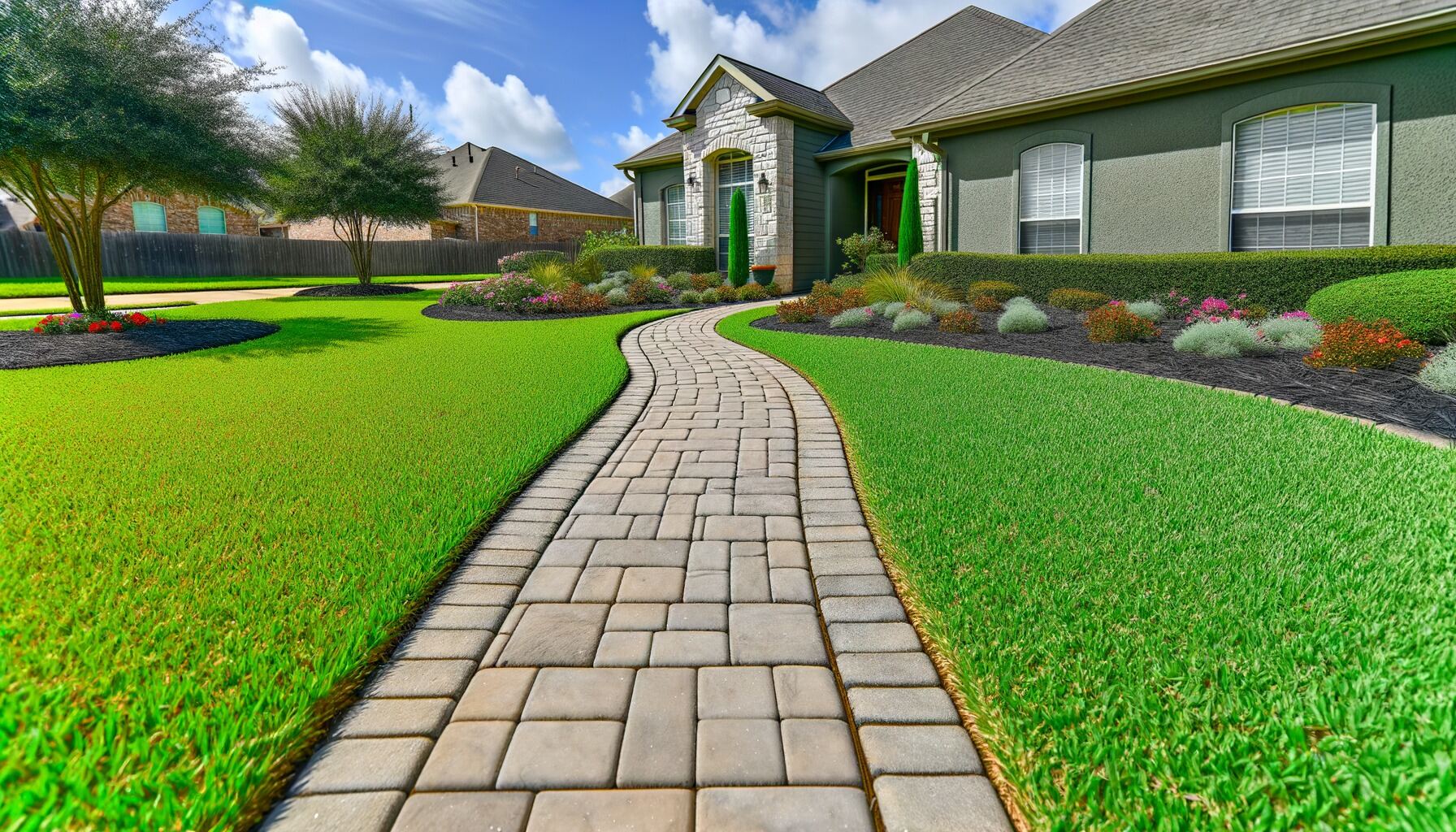 Stone Walkway - Bellaire, TX