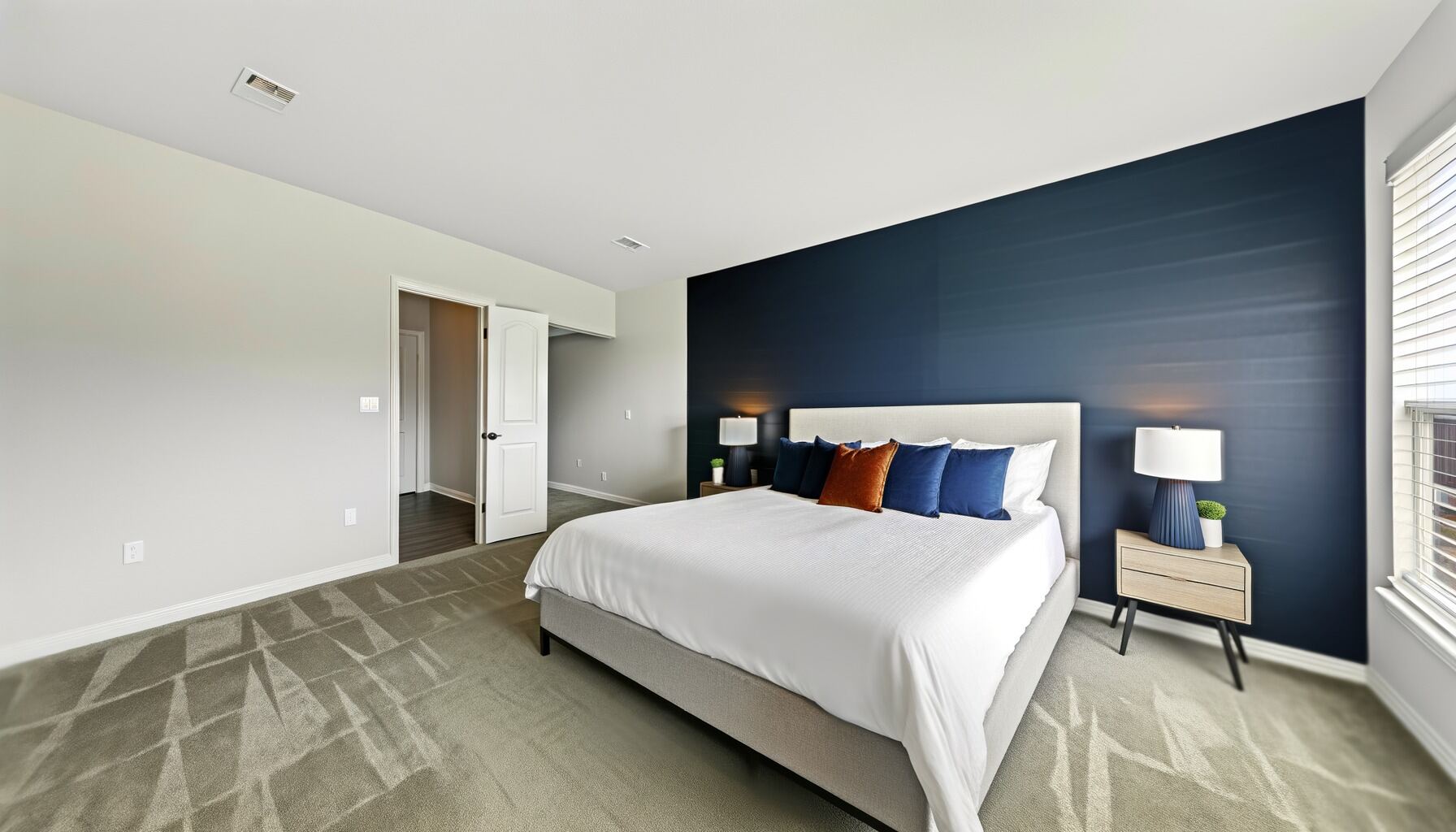Navy Accent Bedroom - Katy, TX