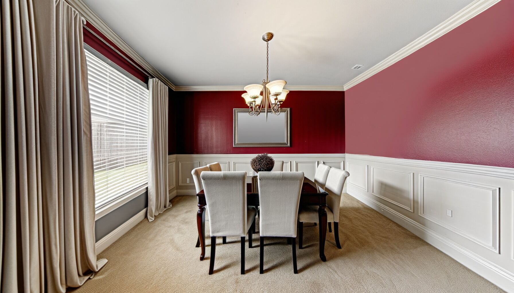 Burgundy Dining Room - Cypress, TX